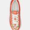 Orange Women’s Ralph Lauren Hailey Floral Monogram Jacquard Sneakers Orange Women’s Ralph Lauren Hailey Floral Monogram Jacquard Sneakers