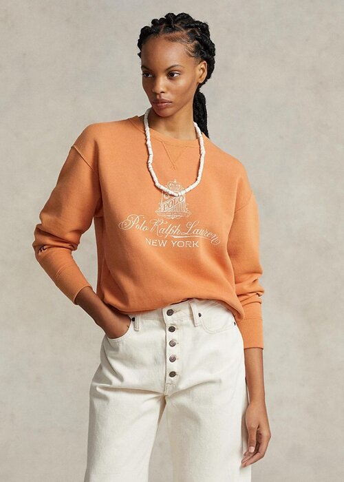 Orange Women’s Ralph Lauren Logo Graphic Fleece Sweatshirts Orange Women’s Ralph Lauren Logo Graphic Fleece Sweatshirts