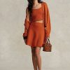 Orange Women’s Ralph Lauren Merino Wool-Blend Flared Skirts Orange Women’s Ralph Lauren Merino Wool-Blend Flared Skirts