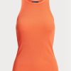 Orange Women’s Ralph Lauren Rib-knit Cotton Tanks Orange Women’s Ralph Lauren Rib-knit Cotton Tanks