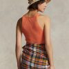 Orange Women’s Ralph Lauren Rib-knit Cotton Tanks Orange Women’s Ralph Lauren Rib-knit Cotton Tanks