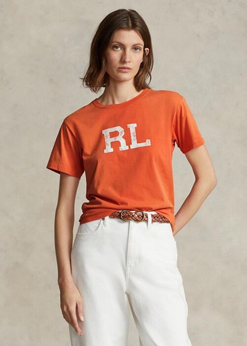 Orange Women’s Ralph Lauren Rl Logo Jersey T Shirts Orange Women’s Ralph Lauren Rl Logo Jersey T Shirts