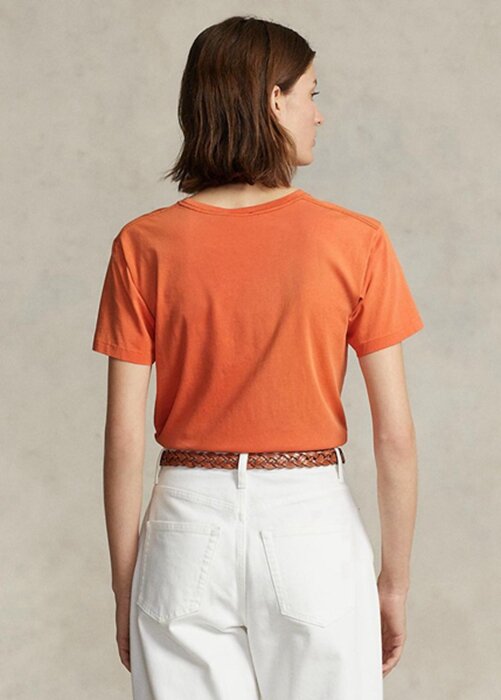 Orange Women’s Ralph Lauren Rl Logo Jersey T Shirts Orange Women’s Ralph Lauren Rl Logo Jersey T Shirts
