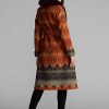 Orange Women’s Ralph Lauren Shearling-Collar Jacquard Coats Orange Women’s Ralph Lauren Shearling-Collar Jacquard Coats