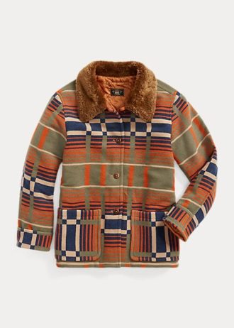 Orange Women’s Ralph Lauren Shearling-Collar Jacquard Jackets Orange Women’s Ralph Lauren Shearling-Collar Jacquard Jackets