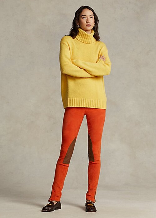 Orange Women’s Ralph Lauren Stretch Lambskin Suede Jodhpur Leggings Orange Women’s Ralph Lauren Stretch Lambskin Suede Jodhpur Leggings