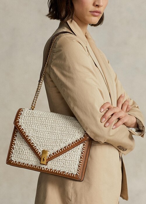 Parchment Cream Women’s Ralph Lauren Polo ID Crochet Envelope Chain Crossbody Bags Parchment Cream Women’s Ralph Lauren Polo ID Crochet Envelope Chain Crossbody Bags