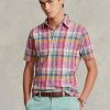 Pink Men’s Ralph Lauren Classic Fit Madras Popover Shirts Pink Men’s Ralph Lauren Classic Fit Madras Popover Shirts