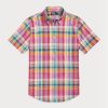 Pink Men’s Ralph Lauren Classic Fit Madras Popover Shirts Pink Men’s Ralph Lauren Classic Fit Madras Popover Shirts
