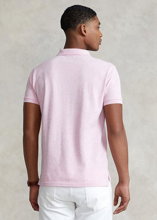 Pink Men’s Ralph Lauren Custom Slim Fit Mesh Polo Shirts Pink Men’s Ralph Lauren Custom Slim Fit Mesh Polo Shirts