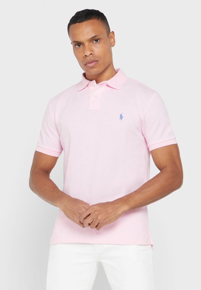 Pink Men’s Ralph Lauren Essential Polo Shirts Pink Men’s Ralph Lauren Essential Polo Shirts