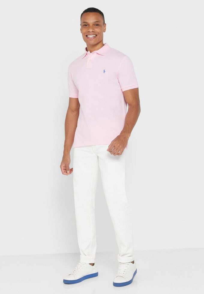 Pink Men’s Ralph Lauren Essential Polo Shirts Pink Men’s Ralph Lauren Essential Polo Shirts