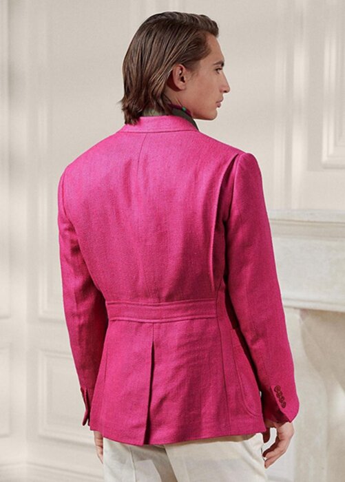 Pink Men’s Ralph Lauren Kent Basket-weave Linen-silk Sport Blazers Pink Men’s Ralph Lauren Kent Basket-weave Linen-silk Sport Blazers