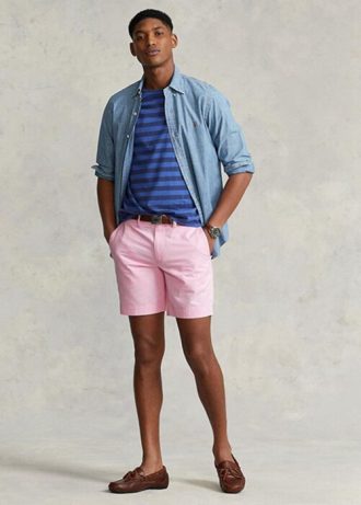 Pink Men’s Ralph Lauren Stretch Straight Fit Chino  Shorts