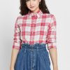 Pink Women’s Ralph Lauren Checked Button Down Shirts Pink Women’s Ralph Lauren Checked Button Down Shirts