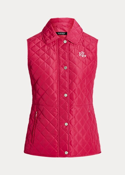 Pink Women’s Ralph Lauren Diamond-Quilted Vest Pink Women’s Ralph Lauren Diamond-Quilted Vest