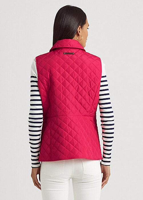 Pink Women’s Ralph Lauren Diamond-Quilted Vest Pink Women’s Ralph Lauren Diamond-Quilted Vest
