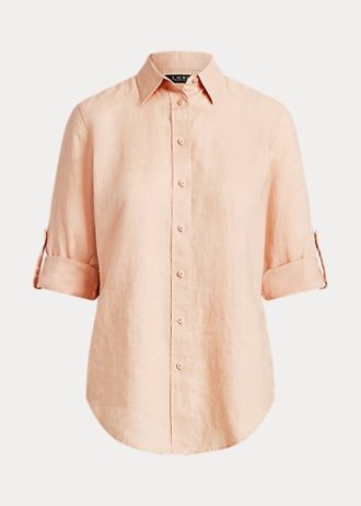 Pink Women’s Ralph Lauren Linen   Shirts