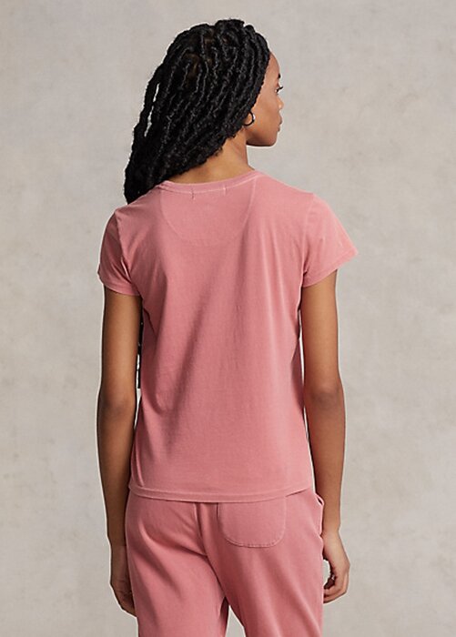 Pink Women’s Ralph Lauren Organic Cotton Crewneck T Shirts Pink Women’s Ralph Lauren Organic Cotton Crewneck T Shirts