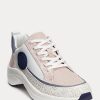 Pink Women’s Ralph Lauren Reaghan Logo Jacquard & Leather Sneakers Pink Women’s Ralph Lauren Reaghan Logo Jacquard & Leather Sneakers