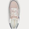 Pink Women’s Ralph Lauren Reaghan Logo Jacquard & Leather Sneakers Pink Women’s Ralph Lauren Reaghan Logo Jacquard & Leather Sneakers