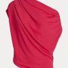 Pink Women’s Ralph Lauren Stretch Jersey Tops Pink Women’s Ralph Lauren Stretch Jersey Tops