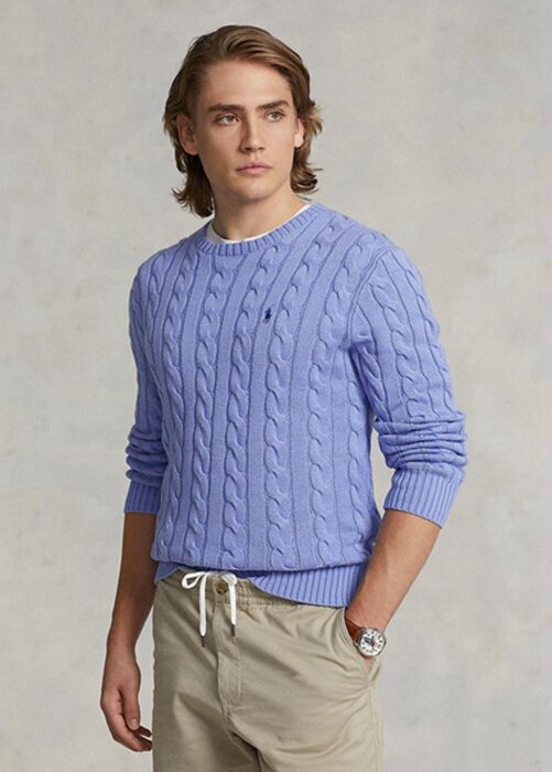 Purple Men’s Ralph Lauren Cable-knit Cotton Jumper Sweaters Purple Men’s Ralph Lauren Cable-knit Cotton Jumper Sweaters