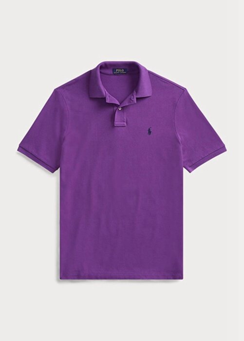 Purple Men’s Ralph Lauren Custom Slim Fit Mesh Polo Shirts Purple Men’s Ralph Lauren Custom Slim Fit Mesh Polo Shirts