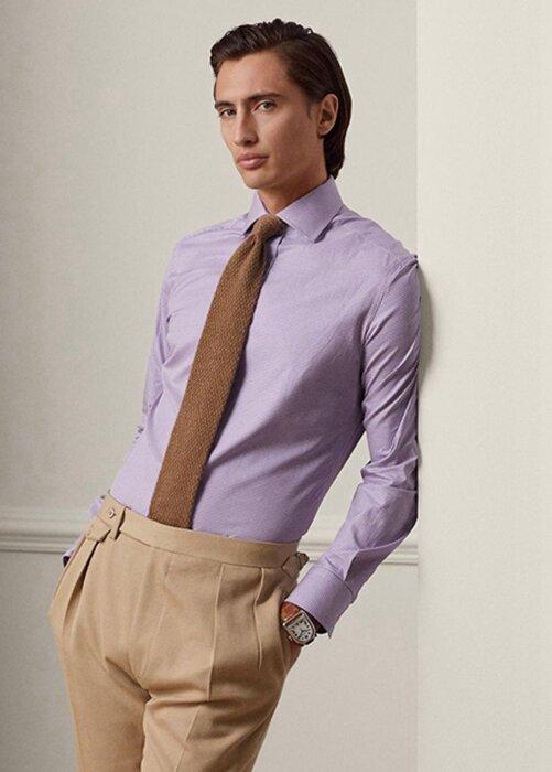 Purple Men’s Ralph Lauren Gingham Formal Shirts Purple Men’s Ralph Lauren Gingham Formal Shirts