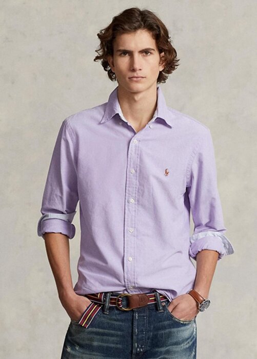 Purple Men’s Ralph Lauren Slim Fit Oxford Shirts Purple Men’s Ralph Lauren Slim Fit Oxford Shirts