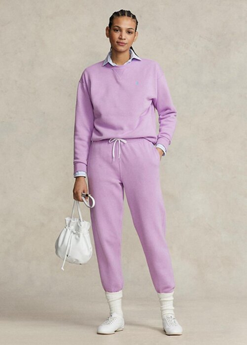 Purple Women’s Ralph Lauren Fleece Athletics Pants Purple Women’s Ralph Lauren Fleece Athletics Pants