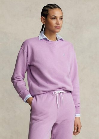 Purple Women’s Ralph Lauren Fleece Crewneck Pullover Sweatshirts Purple Women’s Ralph Lauren Fleece Crewneck Pullover Sweatshirts