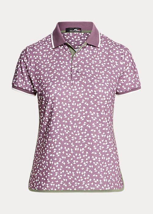 Purple Women’s Ralph Lauren Tailored Fit Stretch Jersey Polo Shirts Purple Women’s Ralph Lauren Tailored Fit Stretch Jersey Polo Shirts