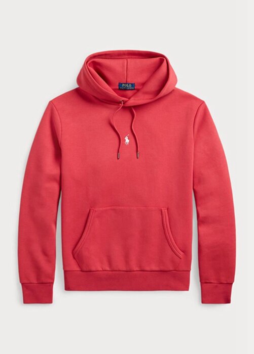 Red Men’s Ralph Lauren Double-knit Hoodie Red Men’s Ralph Lauren Double-knit Hoodie