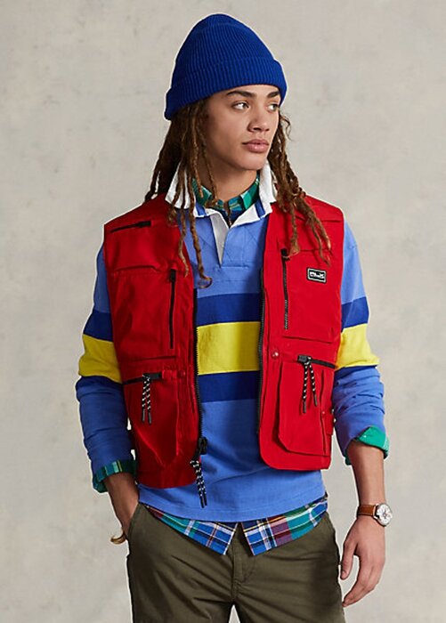 Red Men’s Ralph Lauren Water-Repellent Utility Vest Red Men’s Ralph Lauren Water-Repellent Utility Vest