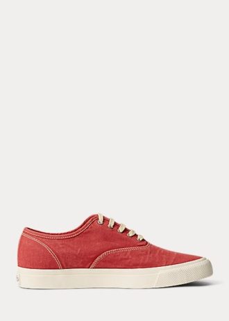 Red Women’s Ralph Lauren Canvas Sneakers