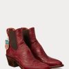 Red Women’s Ralph Lauren Lottie Embroidered Leather Boots Red Women’s Ralph Lauren Lottie Embroidered Leather Boots