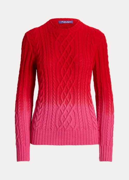 Red Women’s Ralph Lauren Lunar New Year Cable-Knit Sweaters Red Women’s Ralph Lauren Lunar New Year Cable-Knit Sweaters