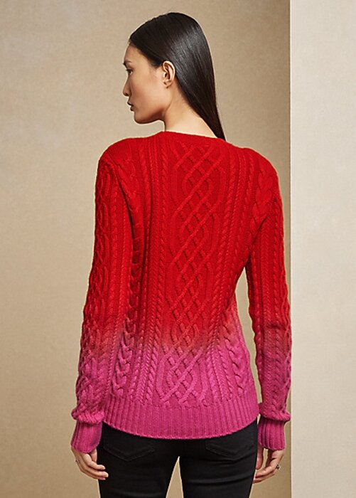 Red Women’s Ralph Lauren Lunar New Year Cable-Knit Sweaters Red Women’s Ralph Lauren Lunar New Year Cable-Knit Sweaters