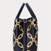 Refined Navy/Modern Gold Women’s Ralph Lauren Foil-Print Leather Medium Marcy Satchel Bags Refined Navy/Modern Gold Women’s Ralph Lauren Foil-Print Leather Medium Marcy Satchel Bags