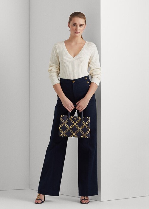 Refined Navy/Modern Gold Women’s Ralph Lauren Foil-Print Leather Medium Marcy Satchel Bags Refined Navy/Modern Gold Women’s Ralph Lauren Foil-Print Leather Medium Marcy Satchel Bags