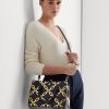 Refined Navy/Modern Gold Women’s Ralph Lauren Foil-Print Leather Medium Marcy Satchel Bags Refined Navy/Modern Gold Women’s Ralph Lauren Foil-Print Leather Medium Marcy Satchel Bags