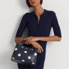Refined Navy/Vanilla Women’s Ralph Lauren Polka-Dot Leather Small Marcy Satchel Bags Refined Navy/Vanilla Women’s Ralph Lauren Polka-Dot Leather Small Marcy Satchel Bags
