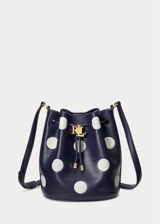Refined Navy/Vanilla Women’s Ralph Lauren Polka-Dot Medium Andie Handbag Refined Navy/Vanilla Women’s Ralph Lauren Polka-Dot Medium Andie Handbag