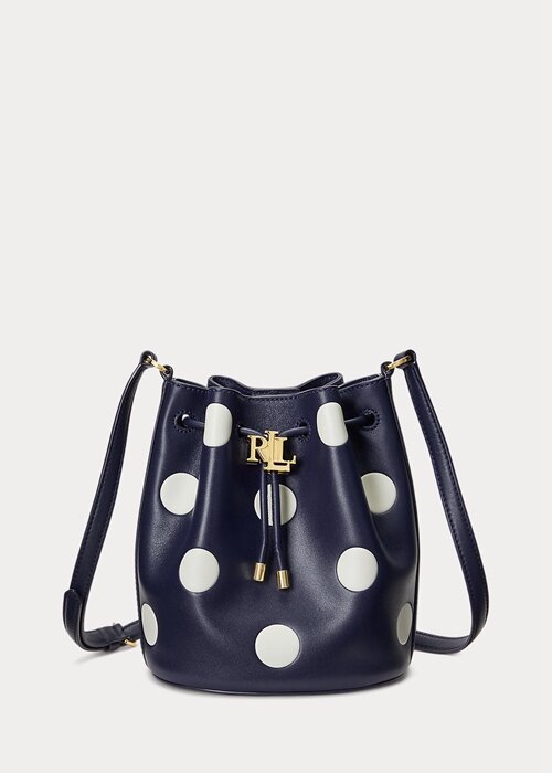 Refined Navy/Vanilla Women’s Ralph Lauren Polka-Dot Medium Andie Handbag Refined Navy/Vanilla Women’s Ralph Lauren Polka-Dot Medium Andie Handbag