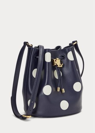 Refined Navy/Vanilla Women’s Ralph Lauren Polka-Dot Medium Andie Handbag Refined Navy/Vanilla Women’s Ralph Lauren Polka-Dot Medium Andie Handbag