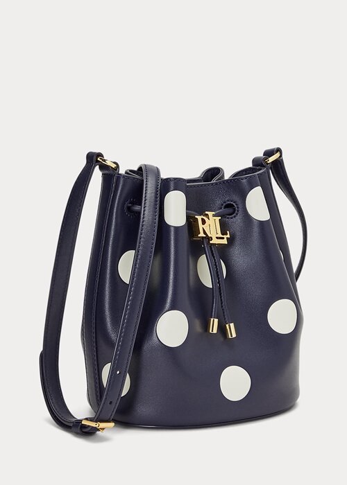 Refined Navy/Vanilla Women’s Ralph Lauren Polka-Dot Medium Andie Handbag Refined Navy/Vanilla Women’s Ralph Lauren Polka-Dot Medium Andie Handbag