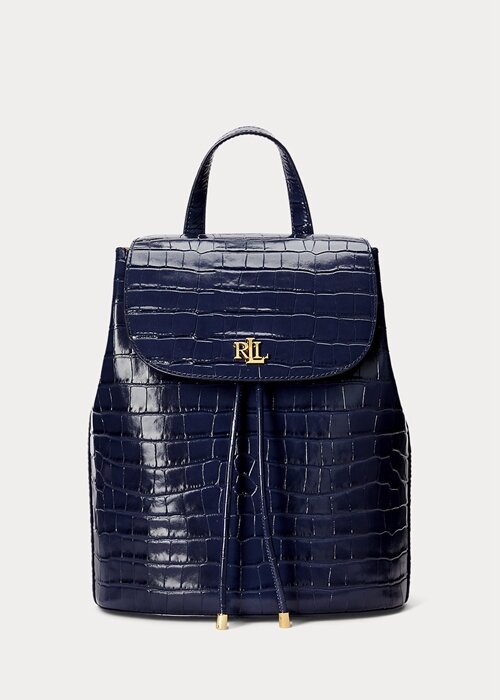 Refined Navy Women’s Ralph Lauren Embossed Leather Medium Winny Backpacks Refined Navy Women’s Ralph Lauren Embossed Leather Medium Winny Backpacks