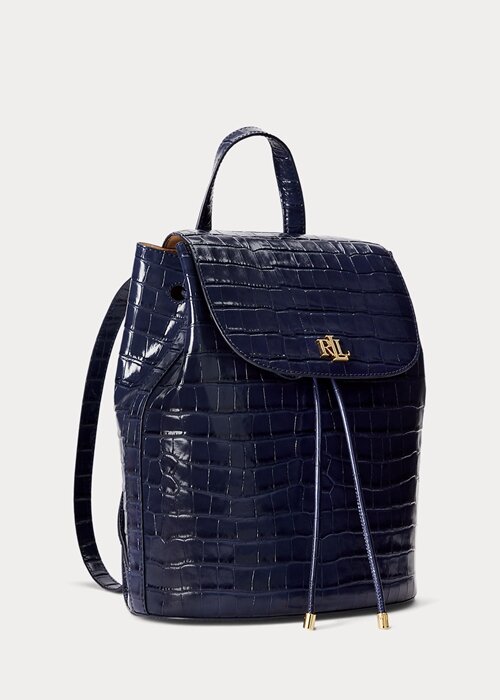Refined Navy Women’s Ralph Lauren Embossed Leather Medium Winny Backpacks Refined Navy Women’s Ralph Lauren Embossed Leather Medium Winny Backpacks