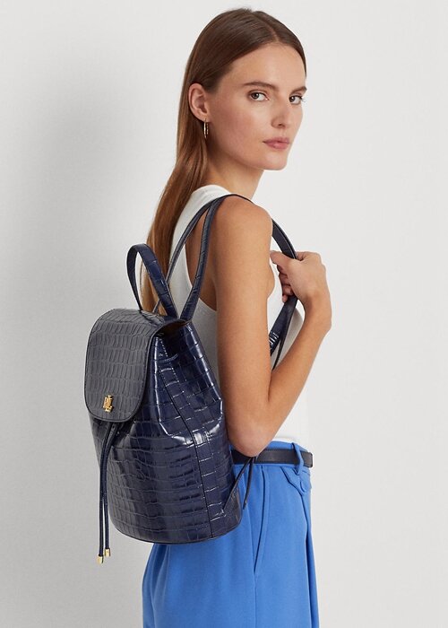 Refined Navy Women’s Ralph Lauren Embossed Leather Medium Winny Backpacks Refined Navy Women’s Ralph Lauren Embossed Leather Medium Winny Backpacks